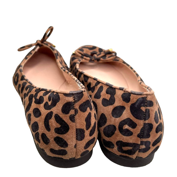 Stuart Weitzman Gabby Cheetah Print Bow Suede Ballet Flats WORN ONCE too small🥲 - Picture 5 of 8